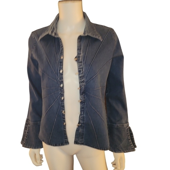Faded Glory Denim Shirt L Blue - Picture 1 of 5